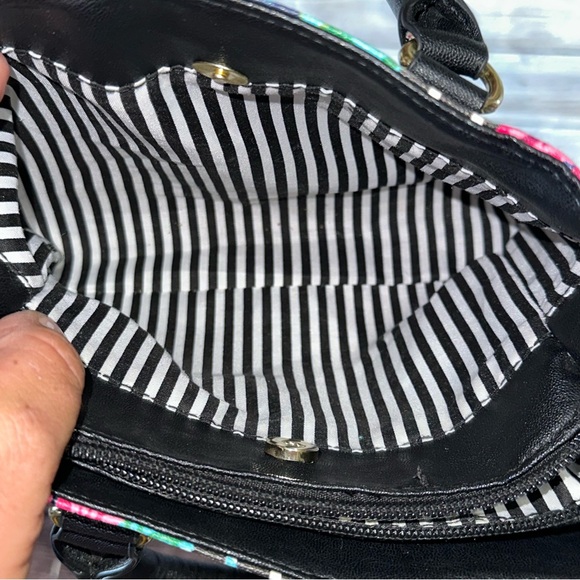 Betsey Johnson pink floral Striped small bag mini-purse NWOT - Picture 6 of 12